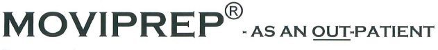 Moviprep - as an out-patient